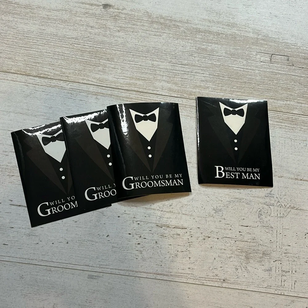 Best Man / Groomsmen Stickers Set of 4